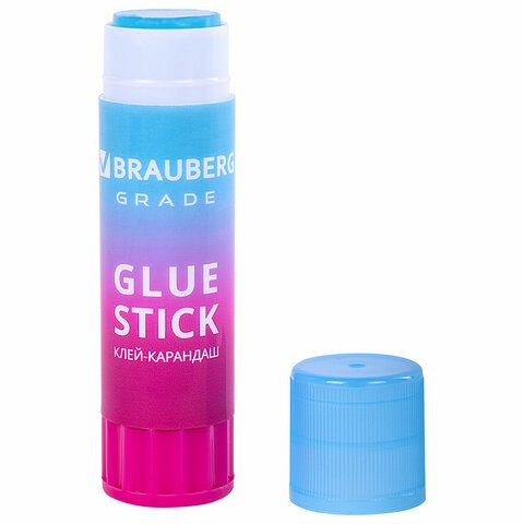 Клей-карандаш 21г BRAUBERG Grade PVP ассорти 1/12/648