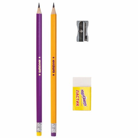 Набор карандашей ч/гр НВ 2шт ластик точилка блистер ЮНЛАНДИЯ ШКОЛЬНЫЙ 1/12 Набор карандашей ч/гр НВ 2шт ластик точилка блистер ЮНЛАНДИЯ ШКОЛЬНЫЙ 1/12