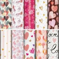 Бумага подарочная 70х100см Золотая Сказка Love story,ассор. 5 дизайнов, мелов.70г/м2 1/50 