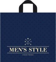 Пакет с петлевой ручкой (34х40)-70 Менс стиль синий ТИКО 50/300 Пакет с петлевой ручкой (34х40)-70 Менс стиль синий ТИКО 50/300