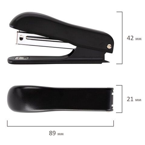 Степлер №10 до 12 листов,  с антистеплером, черный STAFF Profit Степлер №10 до 12 листов,  с антистеплером, черный STAFF Profit