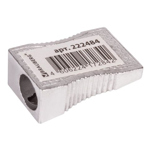 Точилка металлическая клиновидная в картонной коробке Agent 001 Brauberg 1/24 Точилка металлическая клиновидная в картонной коробке Agent 001 Brauberg 1/24