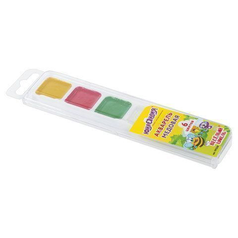 Краски акварельные 06цв медовые пластик ЮНЛАНДИЯ Веселый шмель 1/35 Краски акварельные 06цв медовые пластик ЮНЛАНДИЯ Веселый шмель 1/35