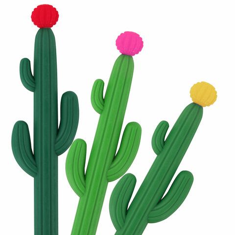 Ручка фигурная шариковая мягкий силиконовый корпус, ассорти, СИНЯЯ, 0,7мм ЮНЛАНДИЯ Кактус 1/12 Ручка фигурная шариковая мягкий силиконовый корпус, ассорти, СИНЯЯ, 0,7мм ЮНЛАНДИЯ Кактус 1/12