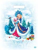 НГ Пакет с вырубной ручкой (31х40)-30 Снегурочка в морозном лесу ТИКО 50/1300