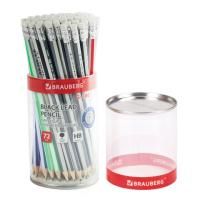 Карандаш ч/гр НВ с ластиком дерево корпус ассорти G-100 BRAUBERG 1/72 Карандаш ч/гр НВ с ластиком дерево корпус ассорти G-100 BRAUBERG 1/72