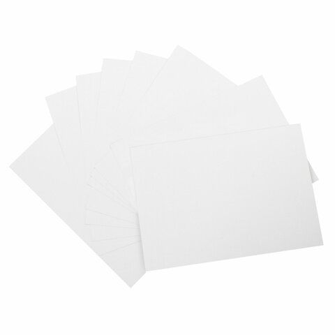 Белый картон 08л А4 немелованный в пакете ПИФАГОР 1/60