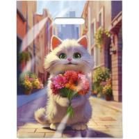 Пакет с вырубной ручкой (31х40)-60 Персик 50/500