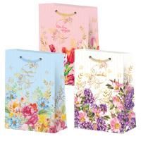 Пакет подарочный бумажный (32,4х44,5х10,2) ламинир микс 1/12/120