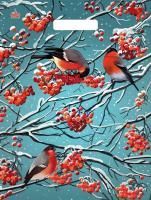 НГ Пакет с вырубной ручкой (31х40)-60 Снегири на рябине ТИКО 50/500