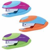 Степлер №24/6 26/6 до 20л ассорти с резиновыми вставками BRAUBERG MIX 1/12 Степлер №24/6 26/6 до 20л ассорти с резиновыми вставками BRAUBERG MIX 1/12