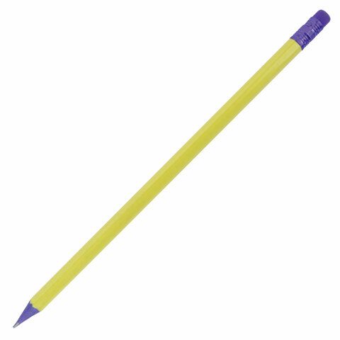 Карандаш ч/гр НВ пластиковый корпус ассорти с резинкой Юнландия 1/100 Карандаш ч/гр НВ пластиковый корпус ассорти с резинкой Юнландия 1/100