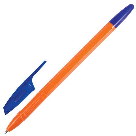 Ручка шариковая синяя узел 0,7мм линия 0,35мм корпус оранж BRAUBERG X-333 Orange 1/50/1000 Ручка шариковая синяя узел 0,7мм линия 0,35мм корпус оранж BRAUBERG X-333 Orange 1/50/1000