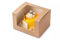 Коробка для сладостей с окном 130х110х80мм OSQ SOLO SHOW BOX 25/350