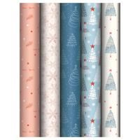 НГ Бумага подарочная 70х100см 80г/м глянец ассорти Christmas time 1/50