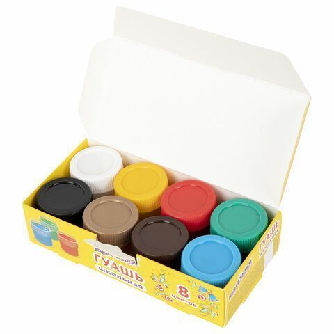 Гуашь 08цв 17,5 мл ЮНЛАНДИЯ ШКОЛЬНАЯ 1/18 Гуашь 08цв 17,5 мл ЮНЛАНДИЯ ШКОЛЬНАЯ 1/18