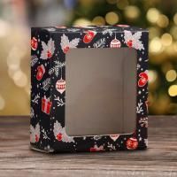 НГ Подарочная коробка 14,5х14,5х6см Зимушка 1/1