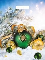 НГ Пакет с вырубной ручкой (31х40)-30 Шарики на снегу ТИКО 50/1300