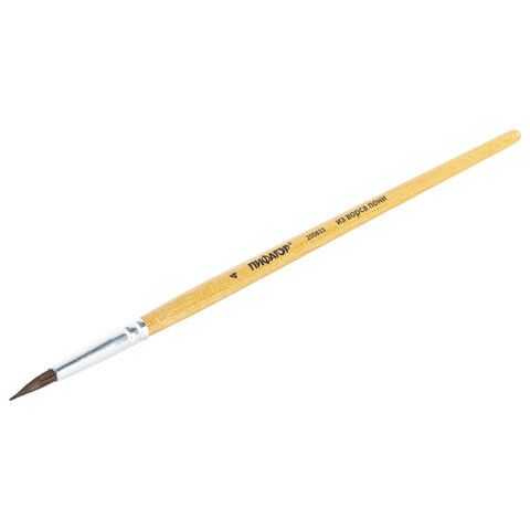 Кисть пони круглая №4 Пифагор 1/30/2400 Кисть пони круглая №4 Пифагор 1/30/2400