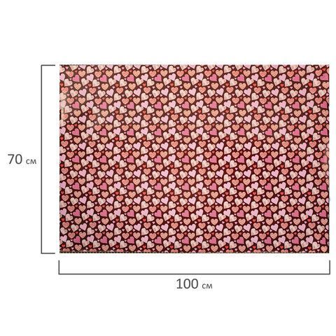 Бумага подарочная 70х100см Золотая Сказка Love story,ассор. 5 дизайнов, мелов.70г/м2 1/50