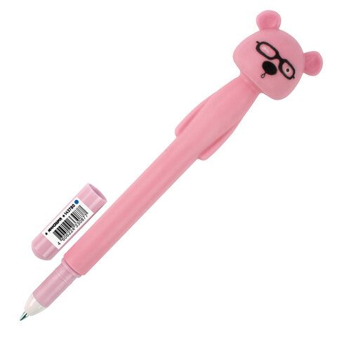 Ручка фигурная шариковая мягкий силиконовый корпус, ассорти, СИНЯЯ, 0,7мм ЮНЛАНДИЯ Мишка 1/12 Ручка фигурная шариковая мягкий силиконовый корпус, ассорти, СИНЯЯ, 0,7мм ЮНЛАНДИЯ Мишка 1/12