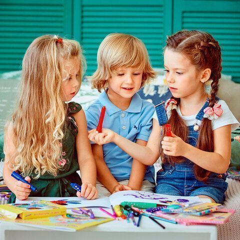 Альбом для рисования 32л А4 гребень обложка картон BRAUBERG Ежики 1/6/30