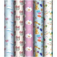 Бумага подарочная глянц 70х100см 80 г/м2 ассорти 5шт День рождения MESHU 1/50