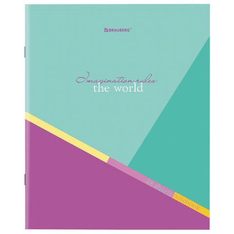 Тетрадь 48л А5 клетка обложка картон Multicolor BRAUBERG 1/10/100