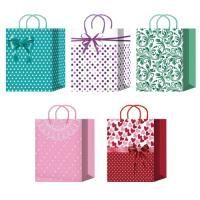 Пакет подарочный бумажный (18х23х10) ламинир МИКС 10/200