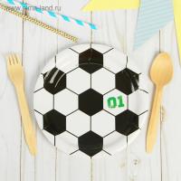 Тарелка картон с рисунком d-180 Футбол 10/10