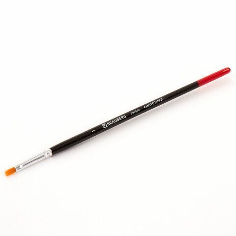 Кисть синтетика плоская №1 BRAUBERG 1/30 Кисть синтетика плоская №1 BRAUBERG 1/30