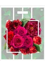 Пакет с вырубной ручкой (38х45)-60 Розарий ламинат Тико 50/500