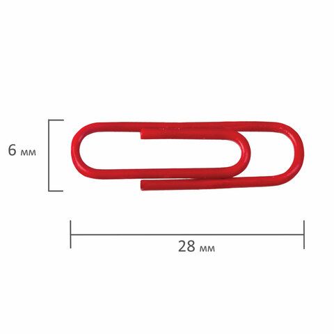Скрепки 28мм 70шт цветные STAFF эконом 1/30