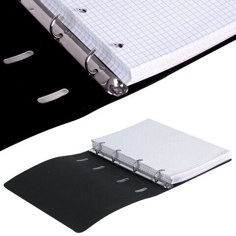 Сменный блок к тетради на кольцах 80л А4 клетка BRAUBERG ЭКО 1/30