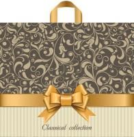 Пакет с петлевой ручкой (34х40)-70 Бежевый узор Тико 50/300 Пакет с петлевой ручкой (34х40)-70 Бежевый узор Тико 50/300