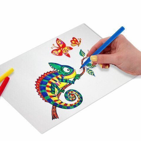 Фломастеры 10цв смываемые вентилируемый колпачок CENTROPEN Пингвины 1/24