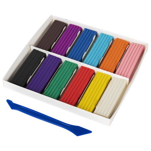 Пластилин 12цв 240г классический, стек ЮНЛАНДИЯ Юный волшебник 1/16 Пластилин 12цв 240г классический, стек ЮНЛАНДИЯ Юный волшебник 1/16