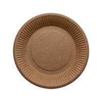 Тарелка картон d-230 крафт ПС 100/1000