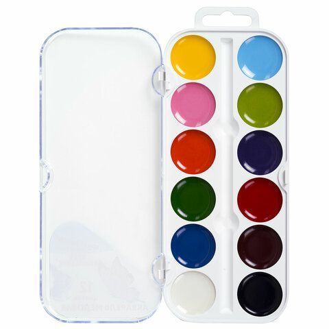 Краски акварельные 12цв медовые ЮНЛАНДИЯ Юный Волшебник 1/24 Краски акварельные 12цв медовые ЮНЛАНДИЯ Юный Волшебник 1/24