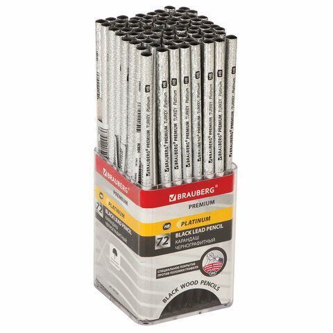Карандаш ч/гр НВ дисплей BRAUBERG PREMIUM TURKEY Platinum 181561