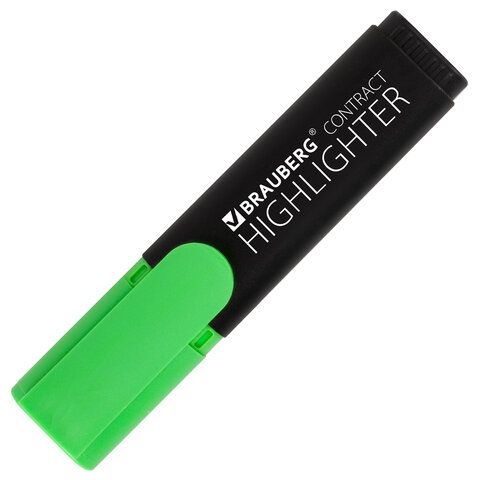 Текстмаркер зеленый 1-5мм скошенный наконечник BRAUBERG CONTRACT 1/10 Текстмаркер зеленый 1-5мм скошенный наконечник BRAUBERG CONTRACT 1/10