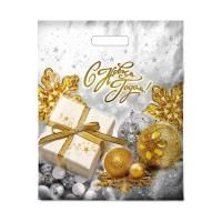 НГ Пакет с вырубной ручкой (38х47)-60 Праздничный час 50/500