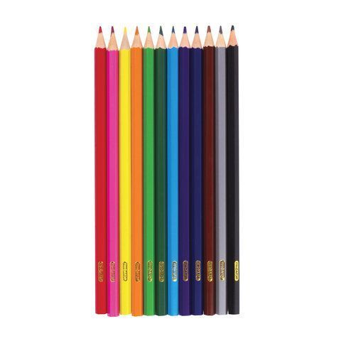 Карандаши цветные 12цв пластиковые, классич.заточен. ПИФАГОР Жираф 1/12/240