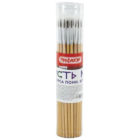 Кисть пони круглая №3 Пифагор 1/30/2400