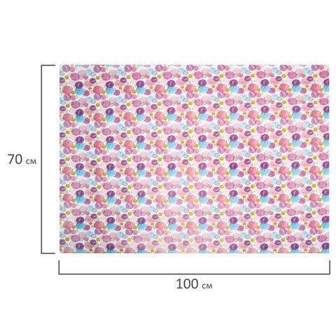 Бумага подарочная 70х100см Золотая Сказка For women,ассор. 5 дизайнов, мелов.70г/м2 1/50