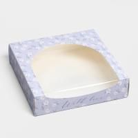 Подарочная коробка с окном 20х20х5см With love 1/5/400