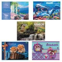 Альбом для рисования 24л А4 обложка офсет ассорти Хатбер 1/11