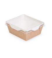 Крышка для контейнера 400мл 155х110х13.5мм ECO Opsalad прозрачная 50/800