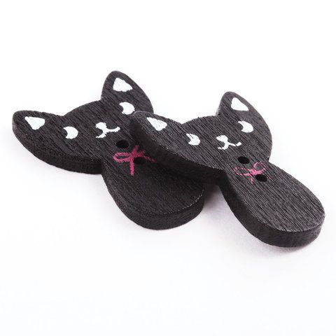 Пуговицы декоративные КОШЕЧКИ, дерево, 27*18мм, 16шт., черные, ОСТРОВ СОКРОВИЩ (вывод) Пуговицы декоративные КОШЕЧКИ, дерево, 27*18мм, 16шт., черные, ОСТРОВ СОКРОВИЩ (вывод)