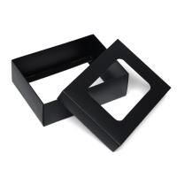 Коробка с окном 165х125х52мм картон черная 1/5/340
